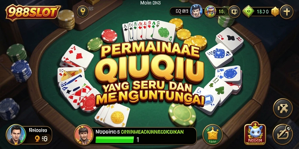 Tampilan gameplay QiuQiu yang menantang dan seru di 988SLOT.