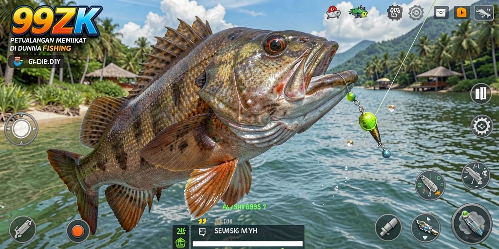Tangkapan ikan di dalam game Fishing yang memukau.