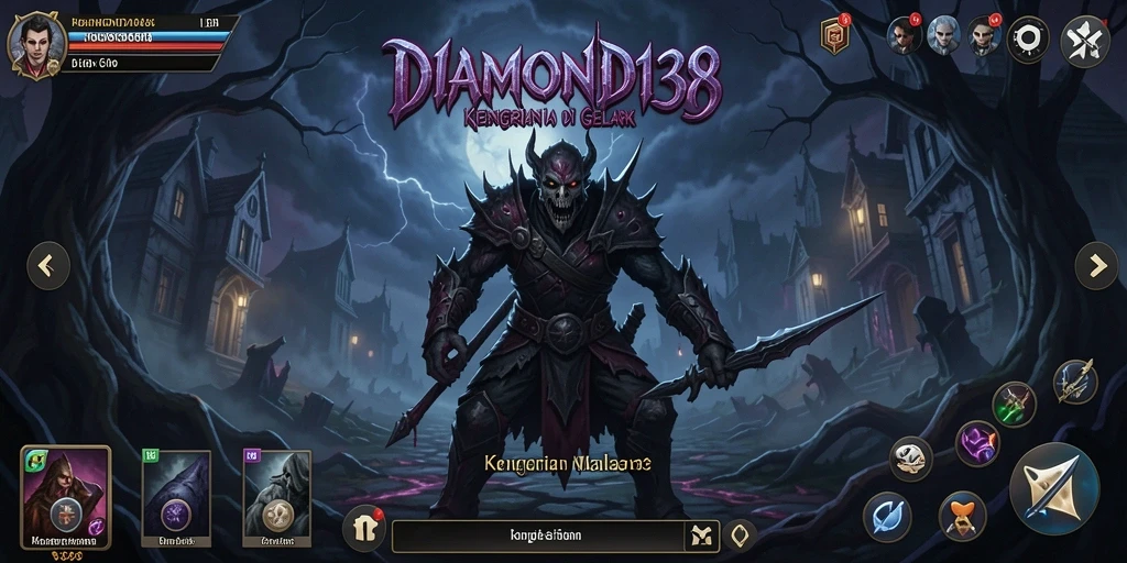 Tangkapan layar gameplay yang menegangkan dari DIAMOND138 dengan detail kelam.