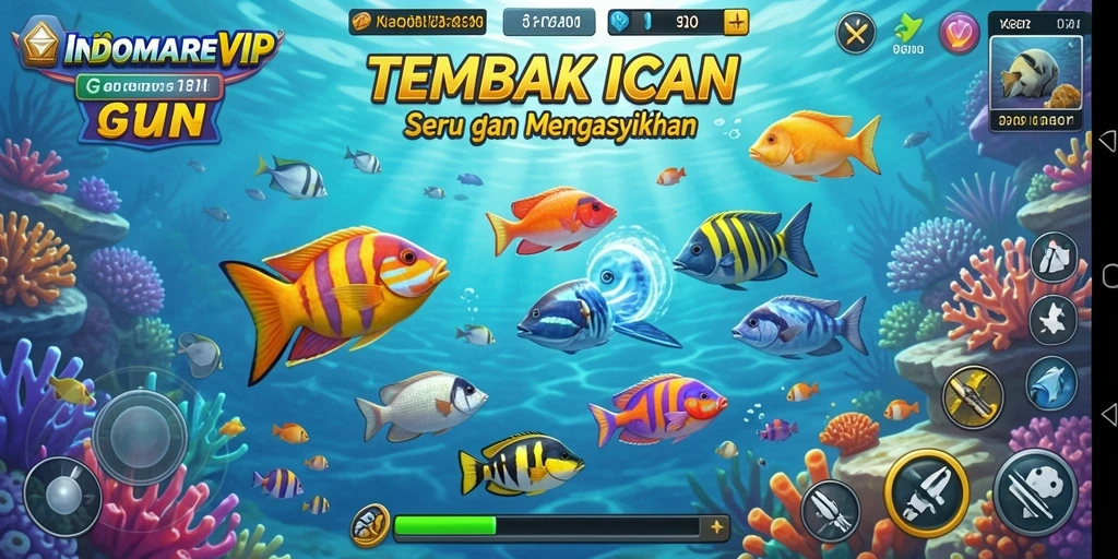 Tampilan gameplay Tembak Ikan yang seru di INDOMAREVIP.