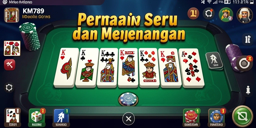 Tampilan gameplay seru dari KM789 dengan aksi Domino yang menegangkan.