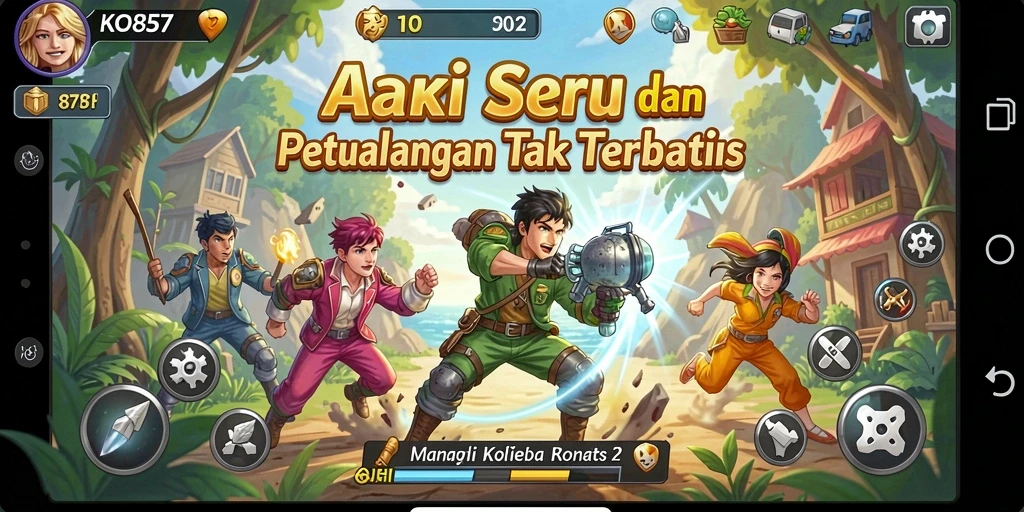 Tampilan aksi penuh selama gameplay KO857 yang mendebarkan dan seru.