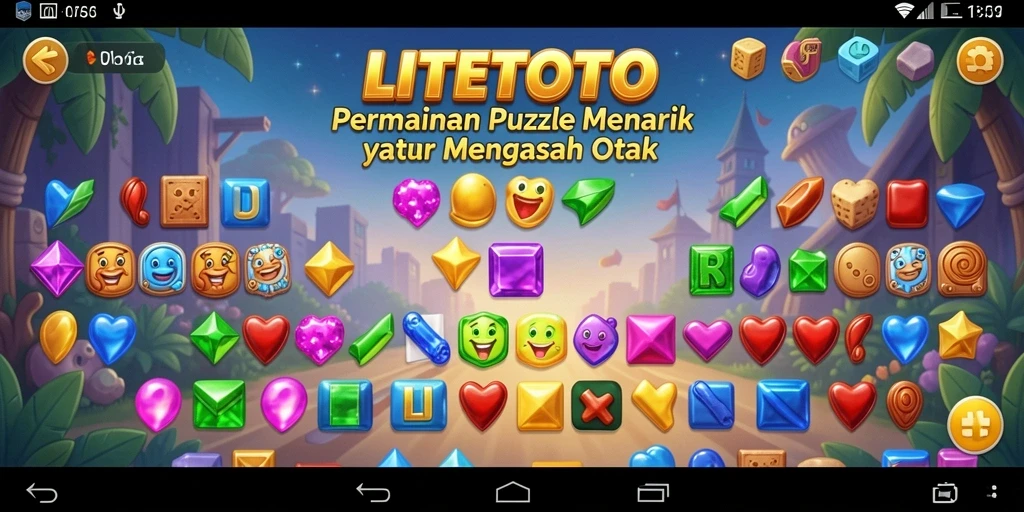 Tampilan gameplay seru LITETOTO dengan berbagai teka-teki menarik.