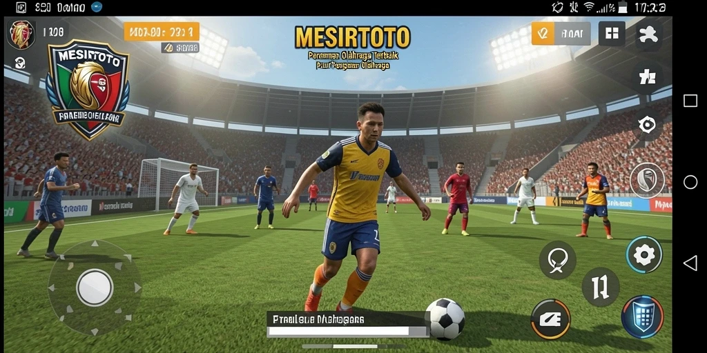 Tangkapan layar utama MESIRTOTO menampilkan gameplay menarik penuh aksi olahraga.
