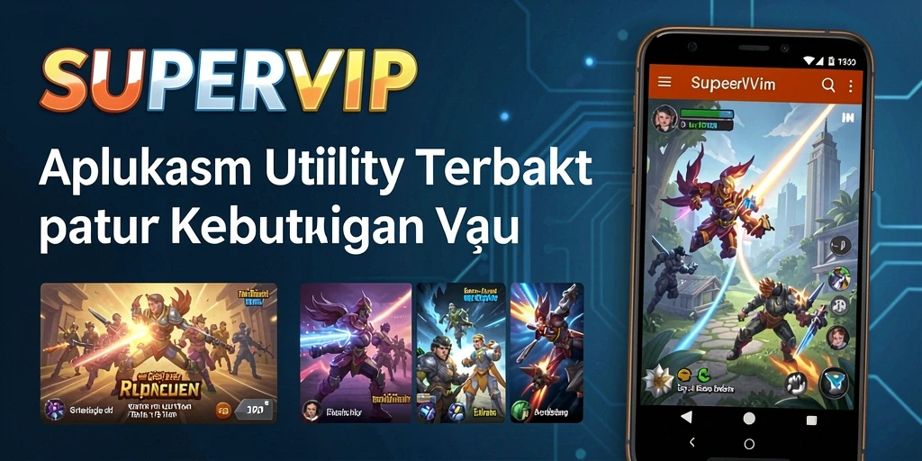 Tampilan utama SUPERVIP dengan berbagai fitur produktivitas yang mudah diakses.