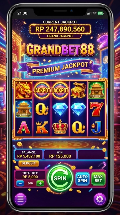 Menu navigasi yang mudah diakses di aplikasi grandbet88.